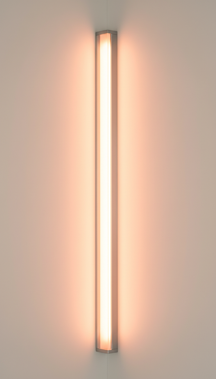 Modern LED fixture, with soft, showcasing its sleek design and high-quality features. The image reflects the product's...
